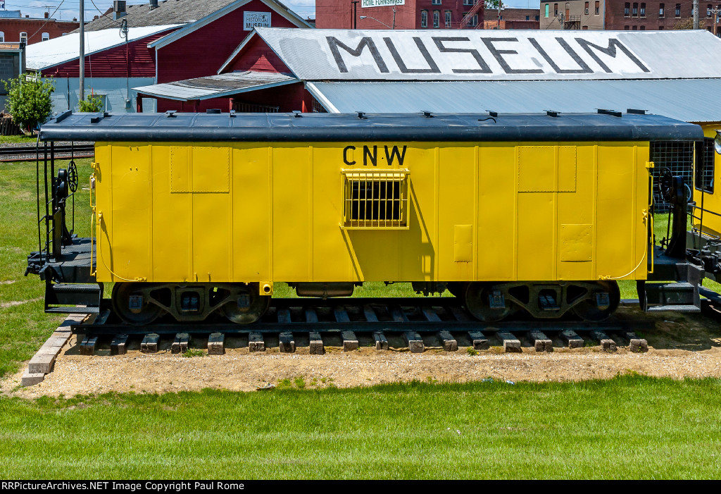 CNW 10515, ex CGW 616 Caboose on display at Clinton County Historical Museum at Riverview Park